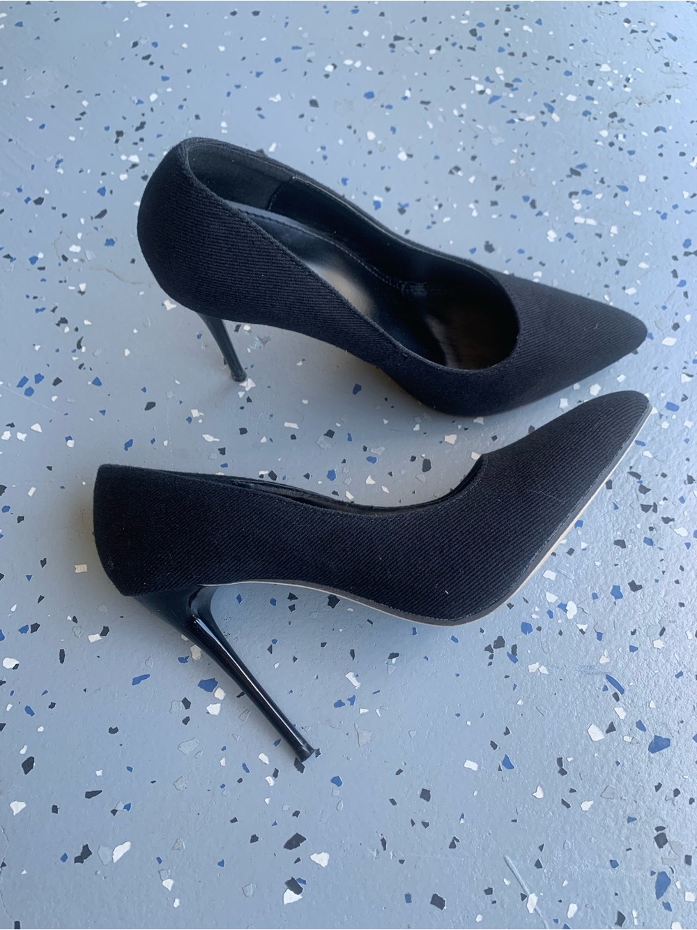 SHEIN Black Pointed Toe Stiletto Pumps